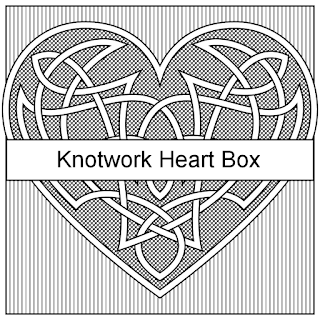 knotwork heart printable boxes in 4 colors