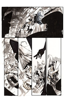 2 páginas da edição #4 de Drones, arte de Bruno Oliveira  2 pages from issue #4 of Drones, art by Bruno Oliveira