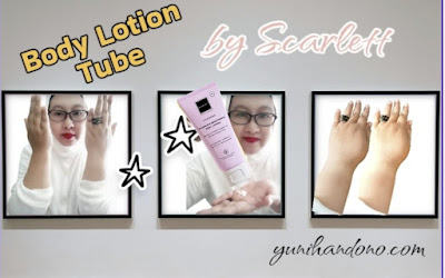before after pemakaian scarlett body lotion charming tube