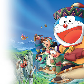 wallpaper doraemon, giant, suneo, nobita, sizuka