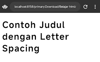 Contoh CSS Letter Spacing