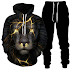 LW Men Animal Print Drawstring Tracksuit Set