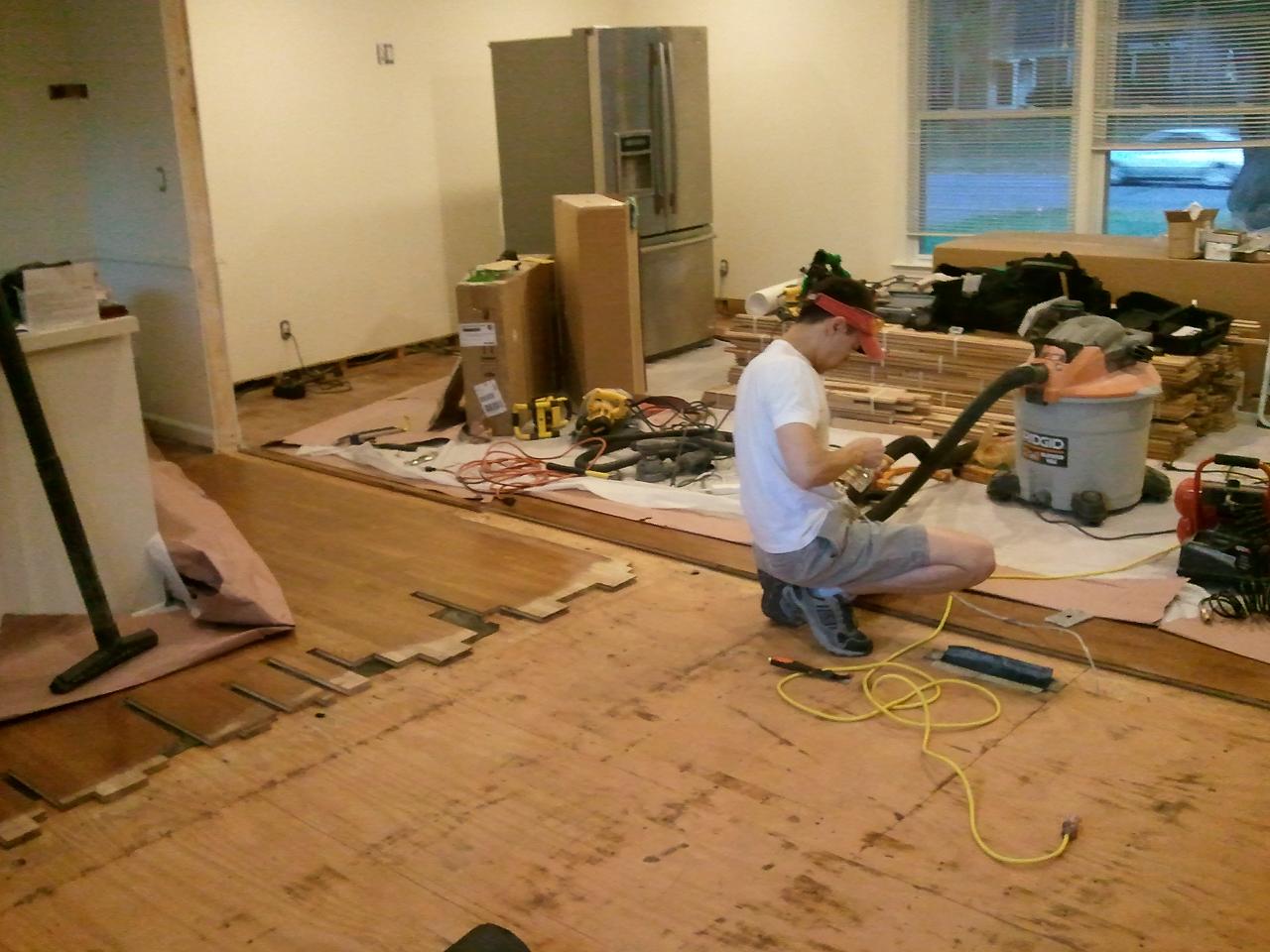 Our Goneaway House Laying The Hardwood Floors