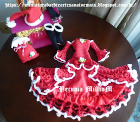 Vestido De Crochê Para o Natal da Barbie por Pecunia MillioM 12