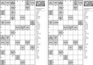 500 MOST USED WORDS ON SPANISH TV (30 crosswords)