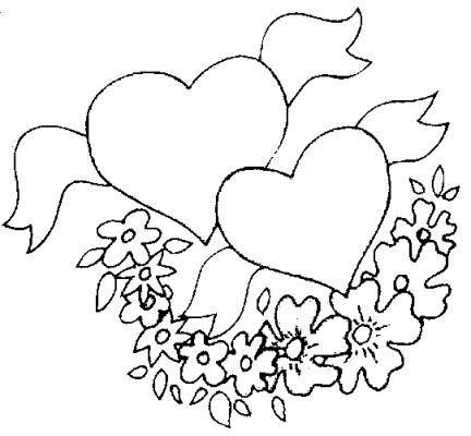 coloring pages of flowers and hearts. coloring pages of hearts and