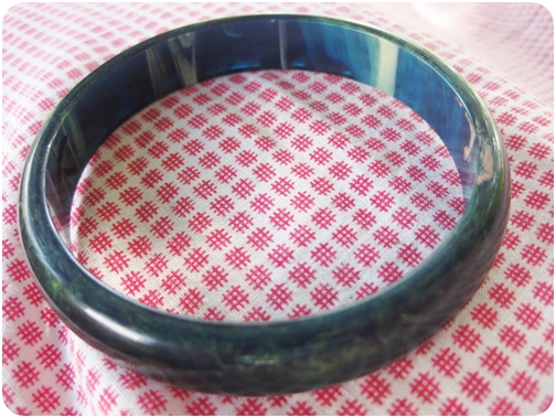 blue moon bakelite bracelet