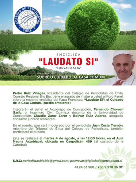 INVITACIÓN Foro Panel "Laudato Si, el cuidado de la Casa Común"