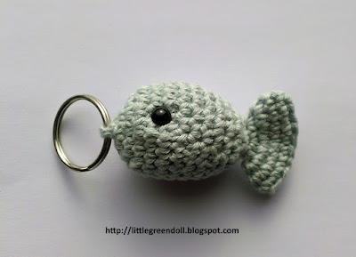 Llavero Pez Amigurumi Fish Crochet Key Ring 