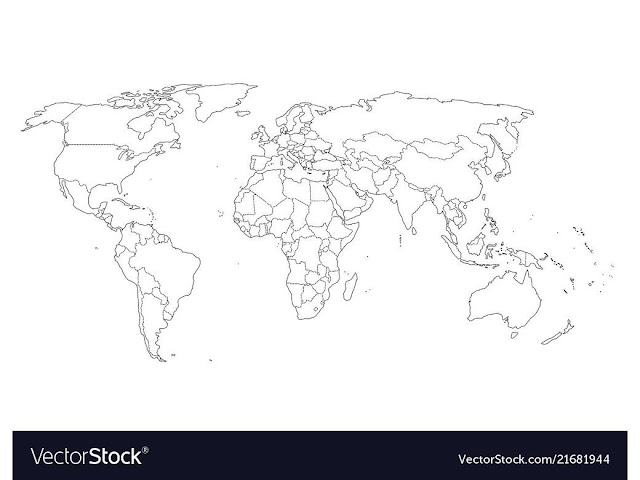 world map in black and white