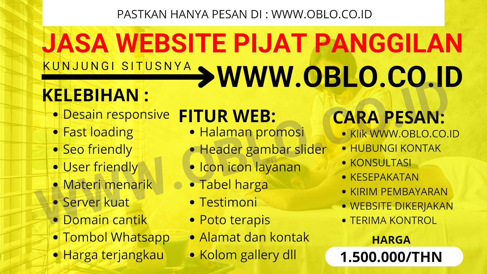 jasa website pijat