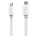 CABO USB PARA iPhone 7 6 6s SE 5s, ROCK ORIGINAL DATA SYNC FLAT USB BRANCO