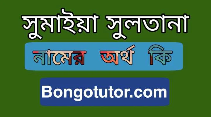 সুমাইয়া সুলতানা নামের অর্থ কি [আধুনিক সঠিক অর্থ জানুন]