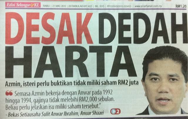 Mahukah Azmin Ali Dedah Hartanya?