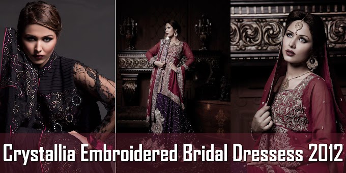 Crystallia Embroidered Dinnerware Bridal Dressess 2012 | Crystallia Latest Party Wear Bridal Dresses 2012