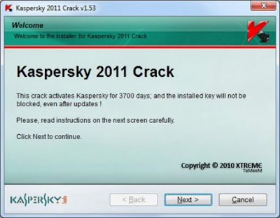 Kaspersky Crack v1.53.2011 - software gratis, serial number, crack, key, terlengkap