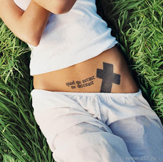 Angelina Jolie Hip Tattoo - Celebrity tattoo ideas for girls