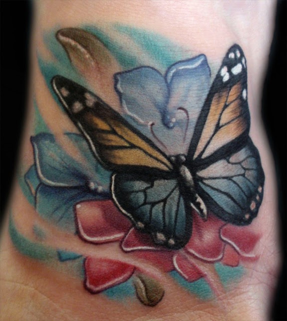 Butterfly Tattoos Flowers Design Ideas 2017