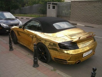 Amazing Custom Made Golden Porsche