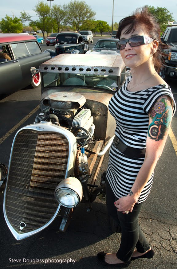 Sponsored by Panhandle Council of Car Clubs Shelly her rat rod Karma
