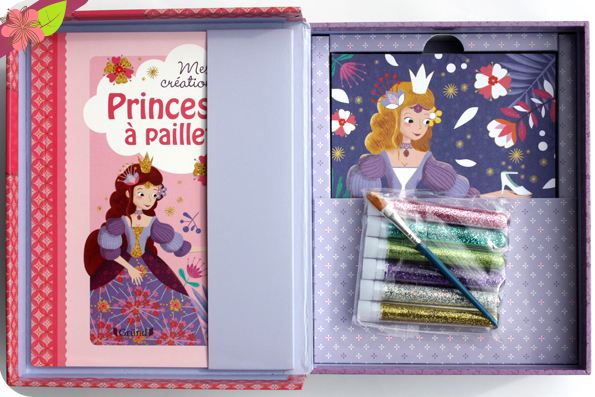 Coffret mes créations - Princesses à pailleter - Gründ Jeunesse