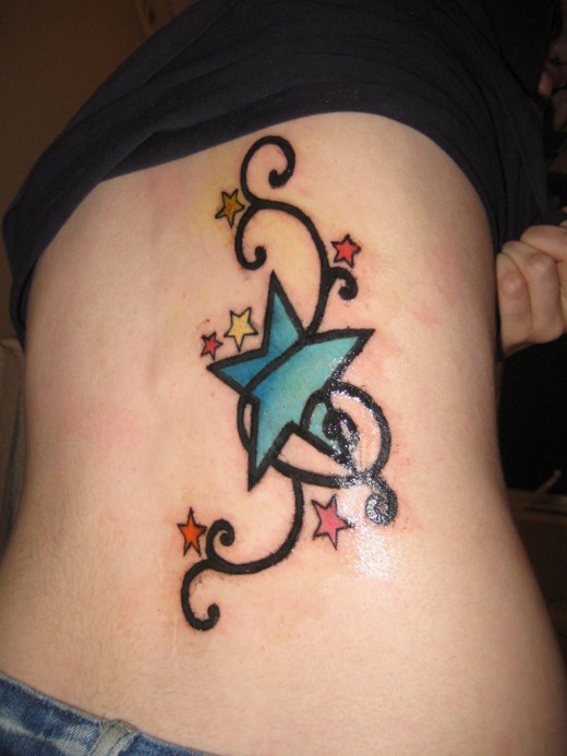 Heart and Stars Tattoo Designs