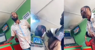 Man goes rampage as he beats bet shop attendant after losing N50k [watch video]