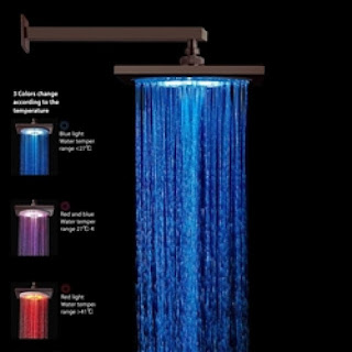   Oil Rubbed Bronze Square LED Rainfall Shower Head
