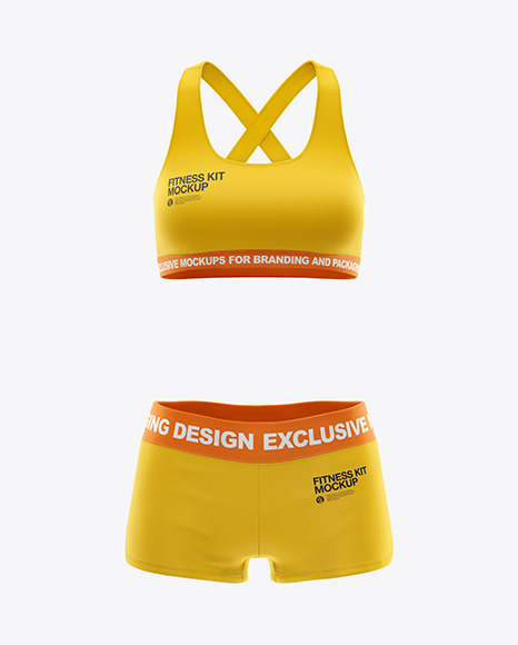 Download Women's Fitness Kit Mockup - Front View