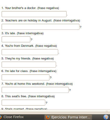 Ingles Facil Para Primaria Ejercicios Verbo To Be Forma