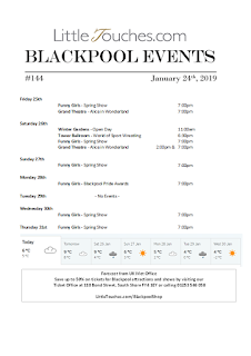 B2B Blackpool Hotelier Free Resource - Blackpool Shows and Events January 25 to January 31 - PDF What's On Guide Listings Print-off #144 Thursday January 24