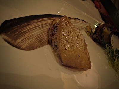 Saint Pierre, butter roasted john dory with late season truffle puree, baby leeks, ratte potatoes and champagne emulsion