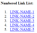 Numbered Link List