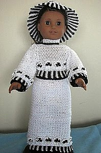 http://www.ravelry.com/patterns/library/black--white-pansey-outfit-for-american-girl-size-doll