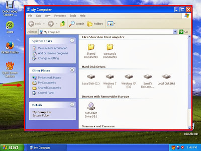 Learn how to unhide files and folders in windowsXP step3