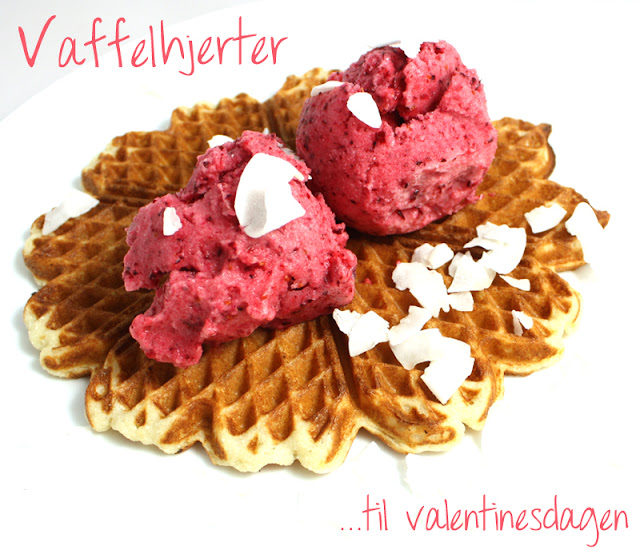 Oppskrift Kokosvafler Veganske Vafler Valentinsdagen Valentinsvafler Kokosnøttpulver Kokospulver Coconut Powder Kokosmasse Soyamelk