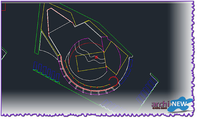 - Horizontal projections of the project Full file hall sport dwg