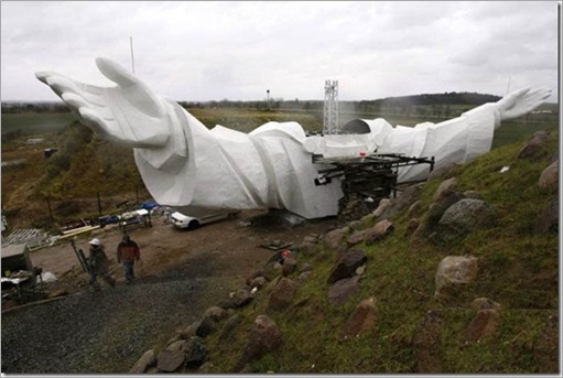 The tallest statue of Jesus in Poland
