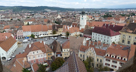 Sibiu - Blick von der Stadtpfarrkirche auf die Stadt