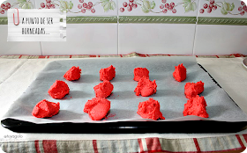 Red Velvet Cookies a punto de ser horneadas
