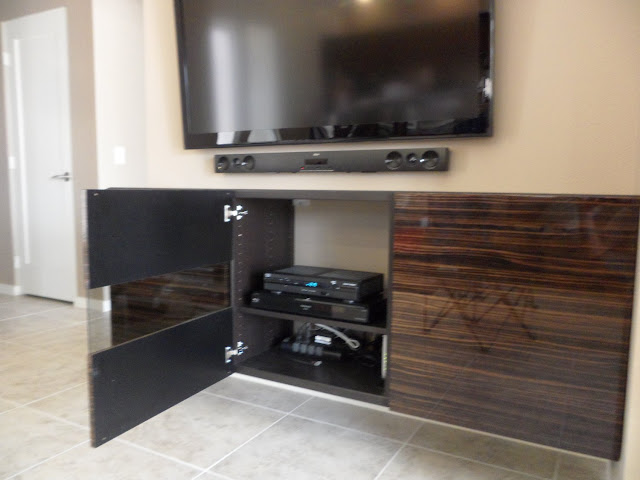 BESTA Floating Media Cabinet With Flat Panel TV