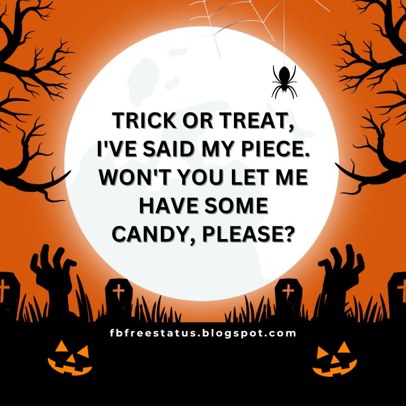 Halloween Day Trick or Treat Quotes and Sayings