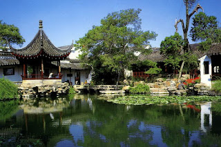 The amazing scenery of the Garden of the Master of the Nets in Suzhou.