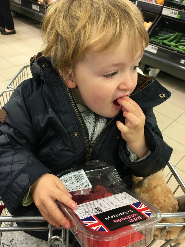 New-Friends-and-New-Games-toddler-eating-raspberries