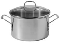 Calphalon Tri-Ply Stainless-Steel 8-Quart Stockpot with Glass Lid