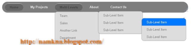 Menu xổ dọc nhiều cấp sử dụng CSS3 - http://namkna.blogspot.com/