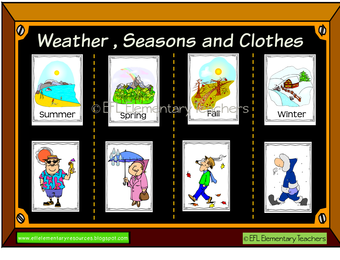 Winter Clothes Vocabulary Choosing the Word According to Picture PRE K  ESL/EFL