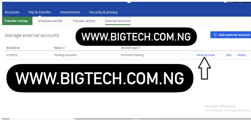 ACH bank transfer bigtech