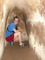 Kelly in the Cu Chi Tunnel