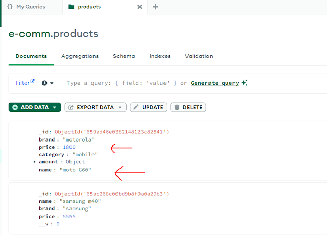 Update data from mongodb in nodejs